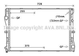 Радіатор охолодження двигуна MB C-Class W205 (14-), E-Class W213 (16-), GLC (16-) АКПП AVA AVA COOLING 'MS2679
