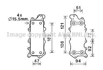 Радиатор масляный MB C-Class (07-), E-Class (09-)/Jeep Grand Cherokee (05-), Commander (06-) 3.0 CDI AVA AVA COOLING 'MS3685