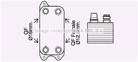 Радиатор масляный КПП MB C-Class (07-), E-Class (09-) AVA AVA COOLING 'MS3686