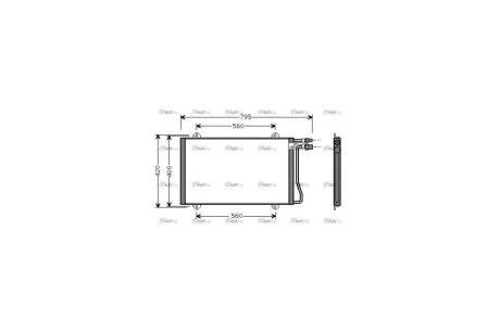 Радіатор кондиціонера MB Sprinter B901/B902/B904/B909 (95-) AVA AVA COOLING 'MS5219