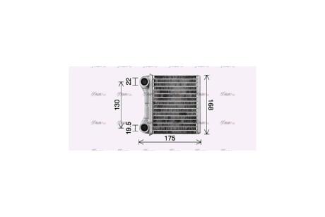 Радиатор отопителя салона MB ML164 GL164 rear heater AVA AVA COOLING 'MS6762