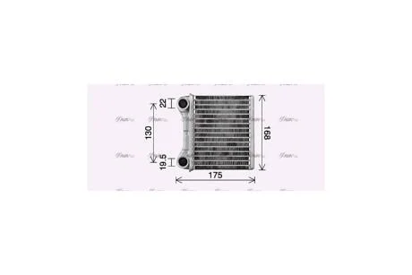 Радиатор отопителя салона MB ML164 GL164 rear heater (MS6762) AVA AVA COOLING 'MS6762