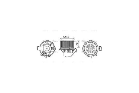 Вентилятор обігрівача салону MB Sprinter 06>, VW Crafter 06> AC- AVA AVA COOLING MS8647