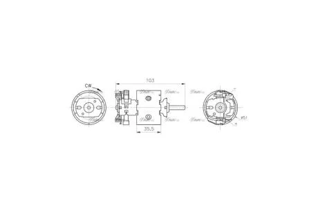 Мотор обігрівача салону MB Sprinter (96-06)/VW LT35 (96-06) (MS8783) AVA AVA COOLING 'MS8783