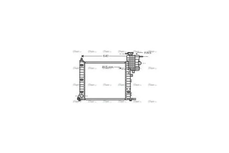 Радіатор охолодження двигуна MB Vito V638 2,3d 2,2d MT (MSA2264) AVA AVA COOLING 'MSA2264