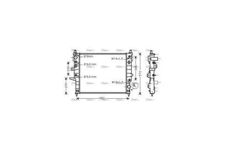 Радіатор охолодження двигуна MB ML W163 (98-) (MSA2271) AVA AVA COOLING 'MSA2271