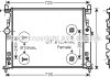 Радіатор охолодження двигуна MB ML 164 280-350CDI 350i 05> AT AC+/- AVA COOLING MSA2436 (фото 2)