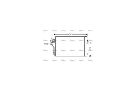 Радіатор кондиціонера MB Vito (V639) (11/07-) AVA AVA COOLING MSA5484D