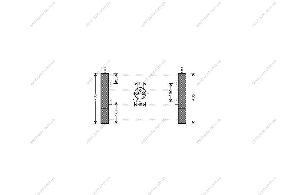 Осушувач кондиціонера MB ML164 (06-) 280-450d, GL164 (06-) 320-450d AVA AVA COOLING MSD090 (фото 1)