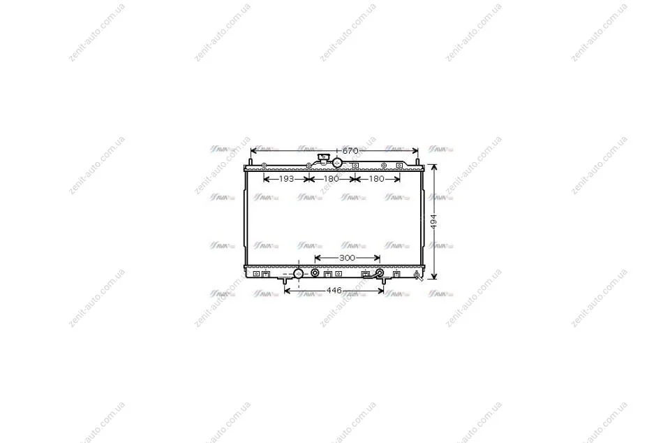 Радиатор охлаждения двигателя Mitsubishi Outlander (02-07) 2,4i AT (MT2185) AVA AVA COOLING 'MT2185 (фото 1)