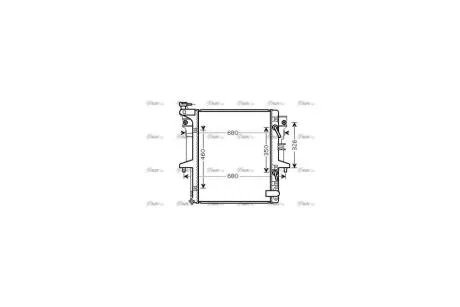 Радиатор охлаждения двигателя Mitsubishi L200 (07-15) 2,5d 4AT (MT2205) AVA AVA COOLING 'MT2205
