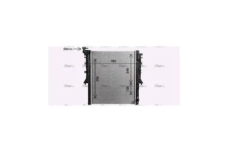 Радиатор охлаждения двигателя Mitsubishi L200(15-) 2,4d 2,2d MT (MT2281) AVA AVA COOLING 'MT2281
