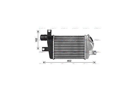 Интеркулер Mitsubishi L200 (06-), Pajero Sport II (08-) AVA COOLING 'MT4283