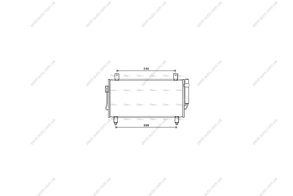 Радіатор кондиціонера Mitsubishi Outlander III 13> AVA AVA COOLING MT5252D (фото 1)