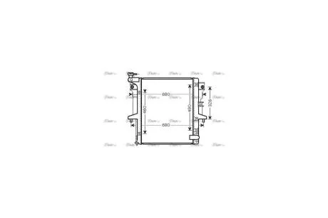 Радиатор охлаждения двигателя Mitsubishi L200 (07-15) 2,5d MT (MTA2202) AVA AVA COOLING 'MTA2202