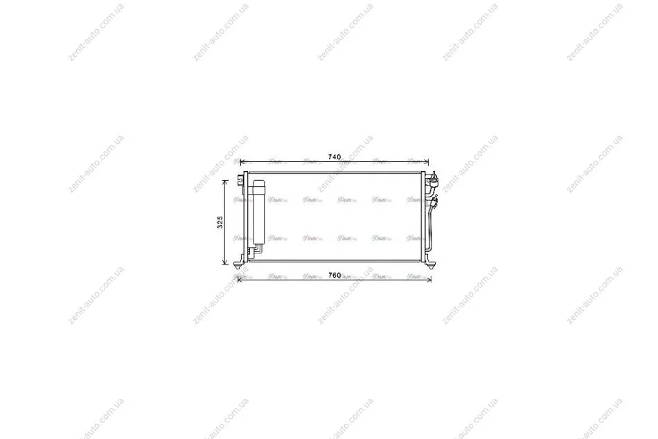 Радіатор кондиціонера Mitsubishi Lancer 1,6-2,0i 03>07 MT Behr ver. AVA AVA COOLING MTA5220D (фото 1)