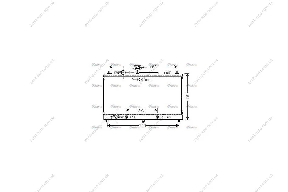 Радиатор охлаждения двигателя Mazda 6 (02-08) (MZ2223) AVA AVA COOLING 'MZ2223 (фото 1)