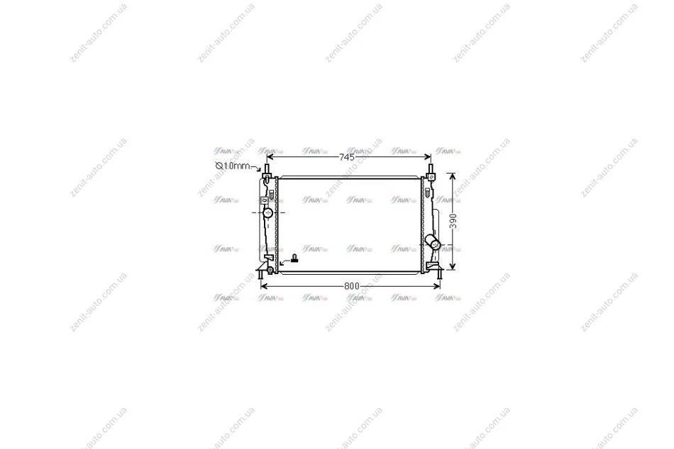 Радіатор охолодження двигуна Mazda 3 (09-14) MT (MZ2237) AVA AVA COOLING 'MZ2237 (фото 1)