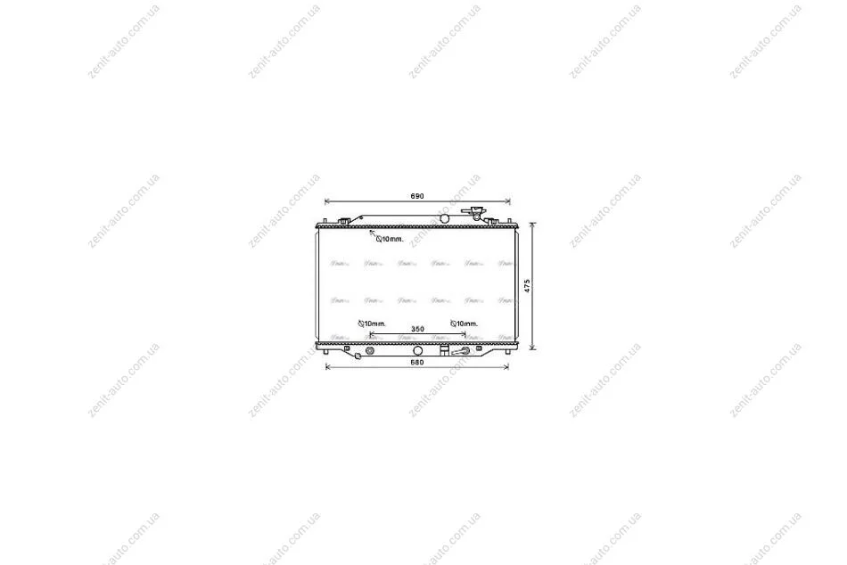 Радіатор охолодження двигуна Mazda CX-5 (12-) 2.2D АКПП (MZ2274) AVA AVA COOLING 'MZ2274 (фото 1)