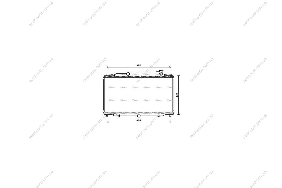 Радіатор охолодження двигуна Mazda 6 (12-18) 2,0i 2,5i MT/AT (MZ2280) AVA AVA COOLING 'MZ2280 (фото 1)