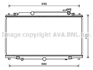 Радиатор охлаждения двигателя Mazda 6 (12-18) 2,0i 2,5i MT/AT AVA AVA COOLING 'MZ2280