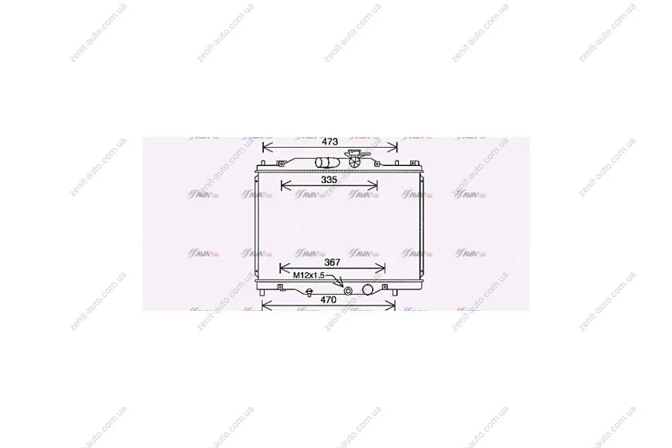 Радіатор охолодження двигуна Mazda CX-3 (18-) 2,0i (MZ2291) AVA AVA COOLING 'MZ2291 (фото 1)