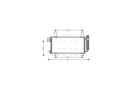 Радиатор кондиционера Mazda 6 1,8-2,3i 02>07 AVA AVA COOLING MZ5157D