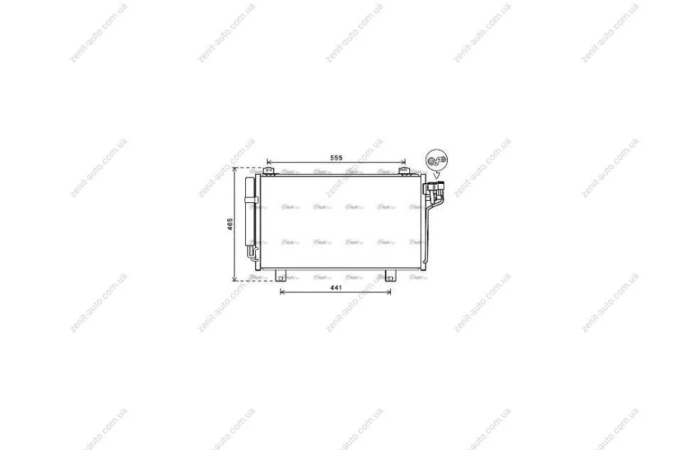 Радіатор кондиціонера Mazda 3 (14-), Mazda 6 (13-) 1.5D, 2.2D (MZ5261D) AVA AVA COOLING 'MZ5261D (фото 1)