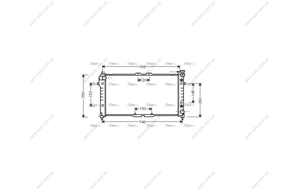 Радіатор охолодження двигуна Mazda 626 (97-02) AT (MZA2037) AVA AVA COOLING 'MZA2037 (фото 1)