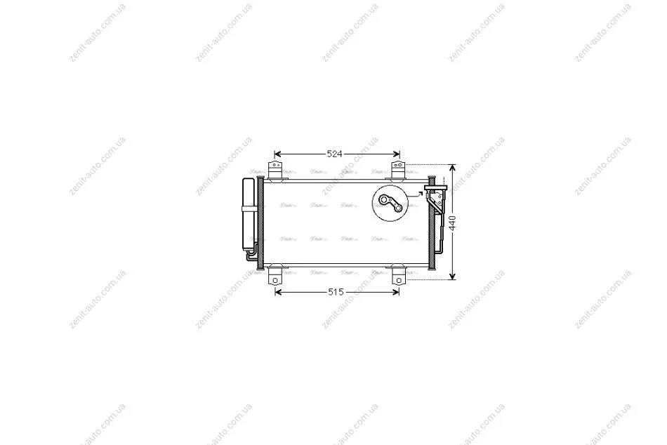 Радіатор кондиціонера Mazda 6 1,8-2,5i 07> AVA AVA COOLING MZA5231D (фото 1)