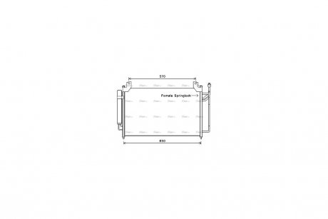 Радіатор кондиціонера Mazda CX-7 2,3t 2,5i 2,2D 07>13 AVA AVA COOLING MZA5240D