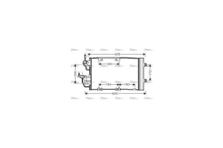 Радиатор кондиционера Opel Astra H 1,3CDTI 1,7CDTI 1,9CDTI, Zafira B 1,7CDTI 1,9CDTI AVA AVA COOLING OL5454D