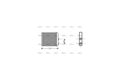 Радиатор отопителя салона Opel Astra G H (OL6259) AVA AVA COOLING 'OL6259