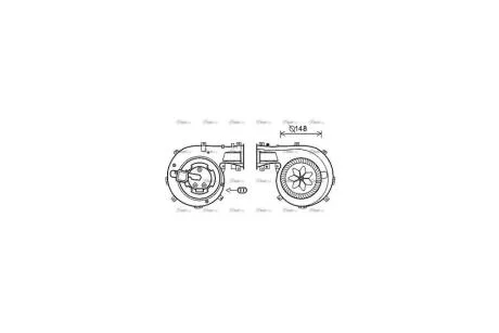 Вентилятор отопителя салона Opel Vectra C 02> climat AVA AVA COOLING OL8618