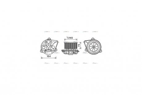 Вентилятор отопителя салона Renault Trafic II Opel Vivaro AC- AVA AVA COOLING OL8623
