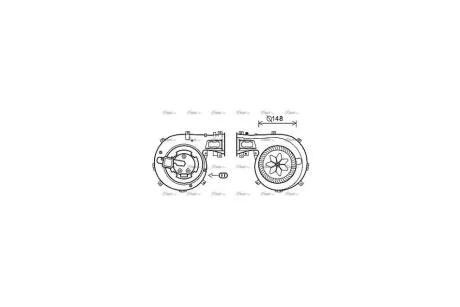 Вентилятор отопителя салона Opel Vectra C manual AC AVA AVA COOLING OL8630
