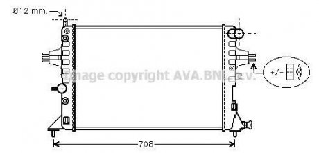 Радиатор охлаждения двигателя Opel Astra G 1,4-1,8i >05 AT AC+ AVA COOLING 'OLA2254