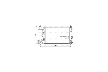 Радіатор охолодження двигуна Chevrolet Cruze (09-) 1,6i 1,8i MT, Opel Astra (10-) MT (OLA2484) AVA AVA COOLING 'OLA2484