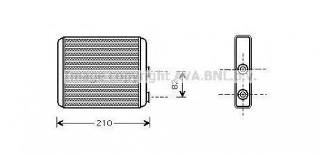 Радиатор отопителя салона Opel Meriva 04>10 AVA COOLING 'OLA6353