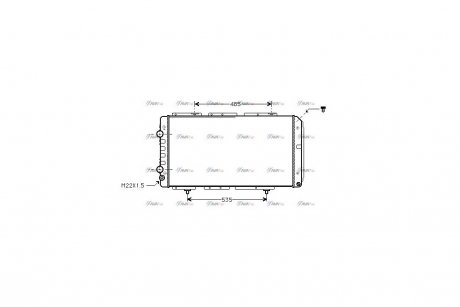 Радіатор охолодження двигуна PSA Jumper Boxer, Fiat Ducato 2,0-2,8TD 02> MT-AT AC+/- AVA COOLING PE2150 (фото 1)