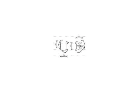 Радиатор масляный PSA Berlingo Partner 1,6HDI 05> 08>, Nemo Bipper 1,4HDI, Focus II C-max 1,6d AVA AVA COOLING PE3396