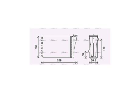 Радиатор отопителя салона Citroen C3 (16-)/Peugeot 2008 (13-), 208 (12-19) AVA AVA COOLING 'PE6413