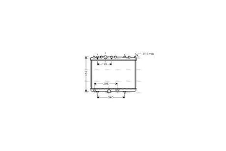 Радіатор охолодження двигуна PSA Berlingo Partner II 1,6HDI 08>, C4 II 308 3008, Opel Crossland X AVA AVA COOLING PEA2255