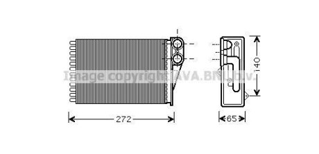 Радиатор отопителя салона Peugeot 207 (06-15) AVA AVA COOLING 'PEA6292