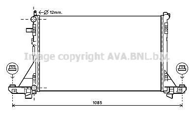 Радіатор охолодження двигуна Opel Movano (10-)/Renault Master (10-)/Nissan NV400 (11-) 2.3 CDTi AVA AVA COOLING 'RT2561