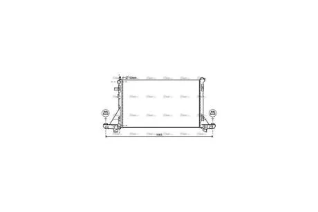 Радіатор охолодження двигуна Opel Movano (10-)/Renault Master (10-)/Nissan NV400 (11-) 2.3 CDTi (RT2561) AVA AVA COOLING 'RT2561