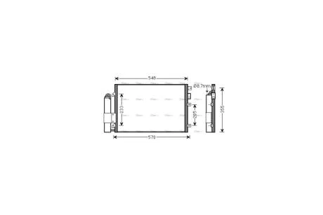 Радіатор кондиціонера Renault Sandero 1,4i 1,6i 08> AVA AVA COOLING RT5376D