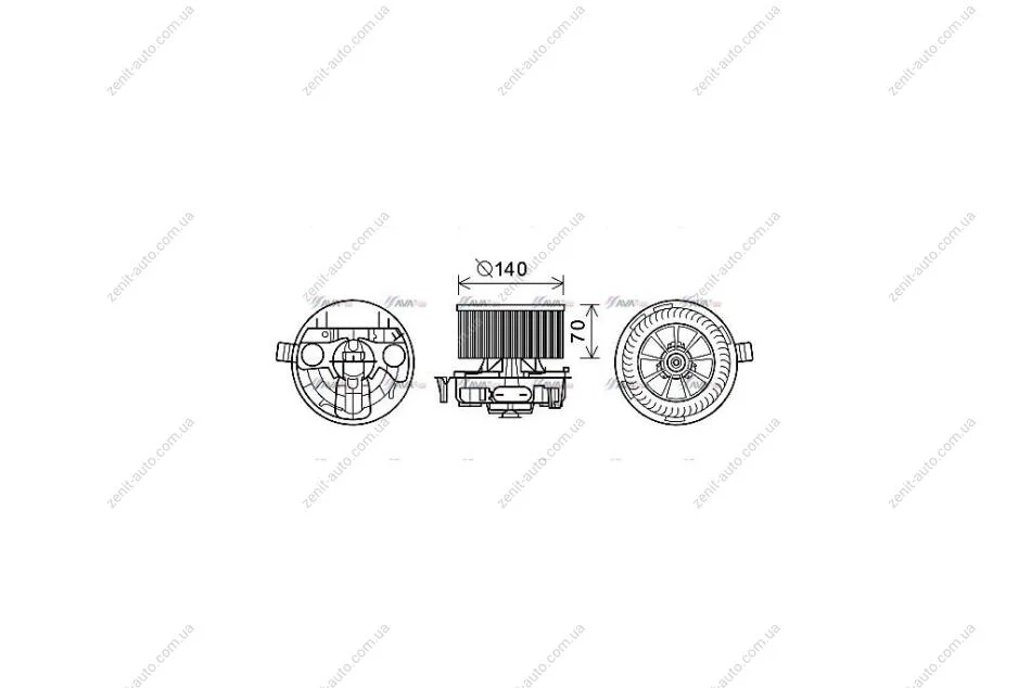 Вентилятор отопителя салона Renault Megane II All AC+ (RT8574) AVA AVA COOLING 'RT8574 (фото 1)