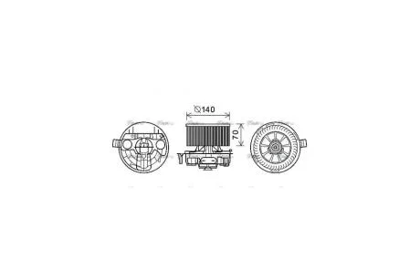 Вентилятор обігрівача салону Renault Megane II All AC+ (RT8574) AVA AVA COOLING 'RT8574