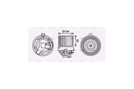 Вентилятор отопителя салона Renault Logan (12-), Sandero (12-) AVA AVA COOLING 'RT8635